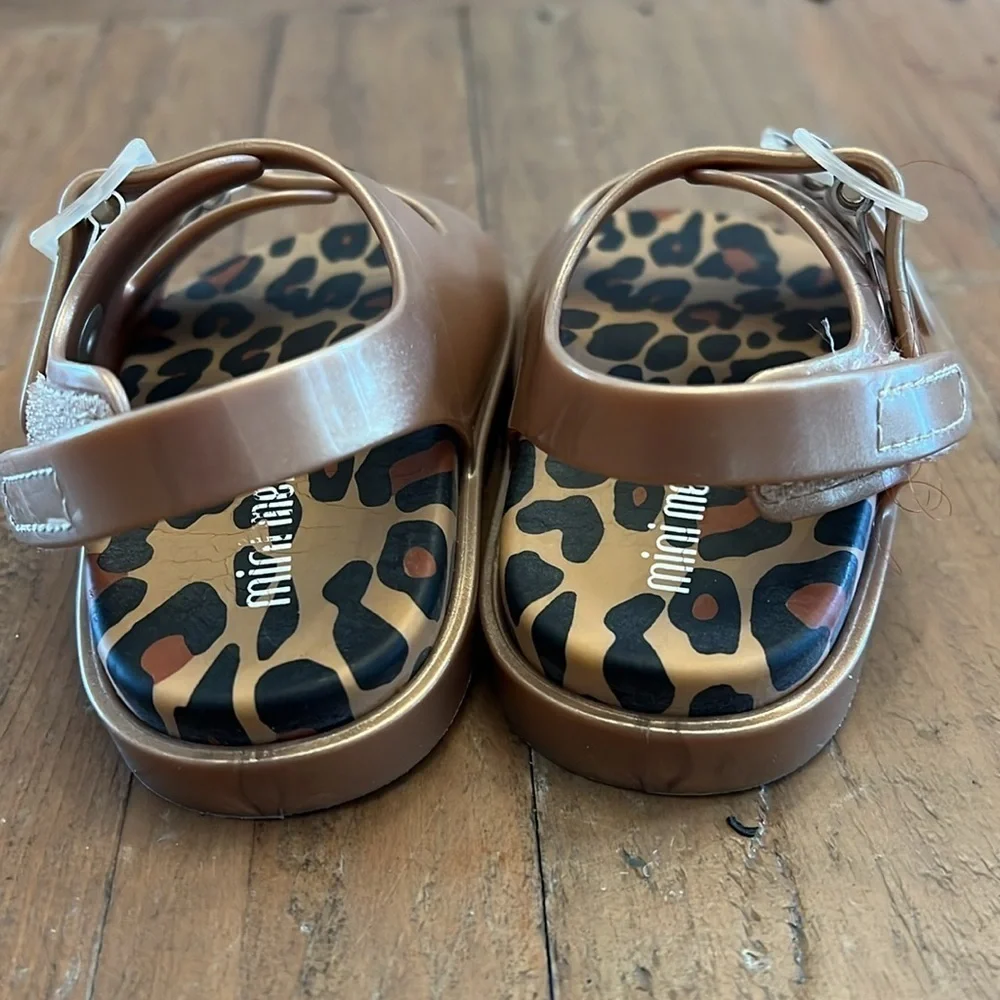 Mini Melissa gold leopard